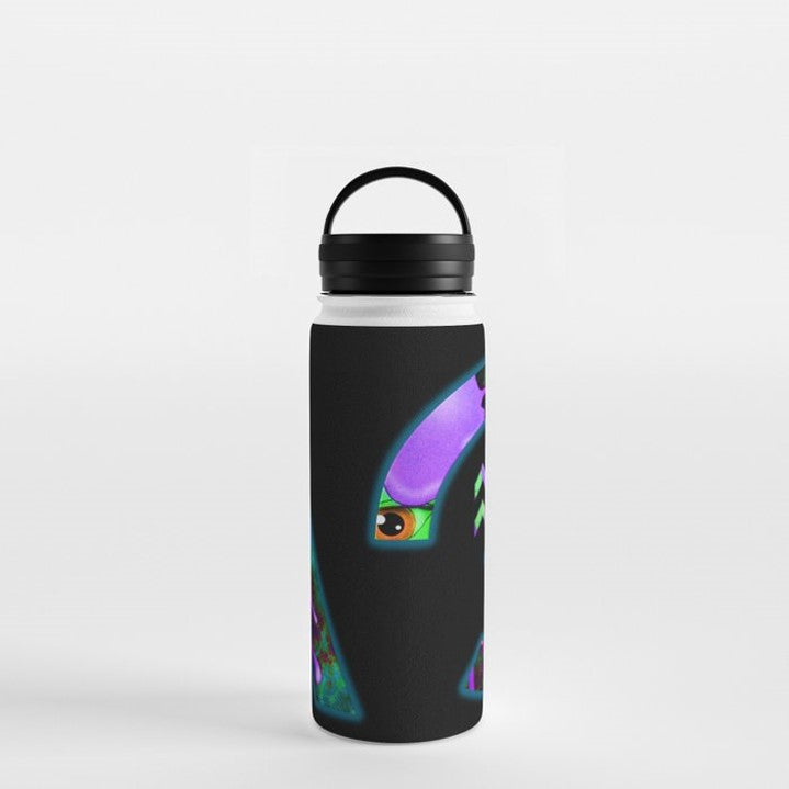 Unique Stainless Steel Water Bottle for Aquarius . Personalized fitness gift for girlfriend. WickedYo